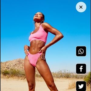 Coral Crinkle Two-Piece Swimsuit